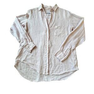 Grayson The Hero Button Up Shirt Women's Size 01 Linen Pink Casual